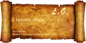 Lipcsei Olga névjegykártya